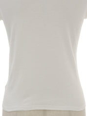 Anagram Half Sleeve Top in White