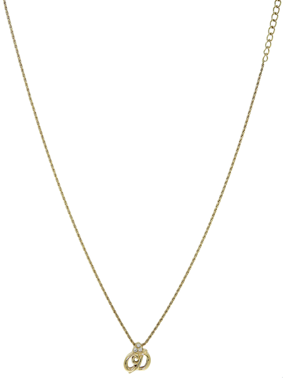 極美品 Dior trotter plate gold necklace 極美品 Dior trotter plate gold necklace Christian Dior