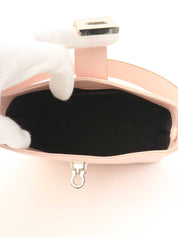 Gancini Plate Mini Handbag Pink