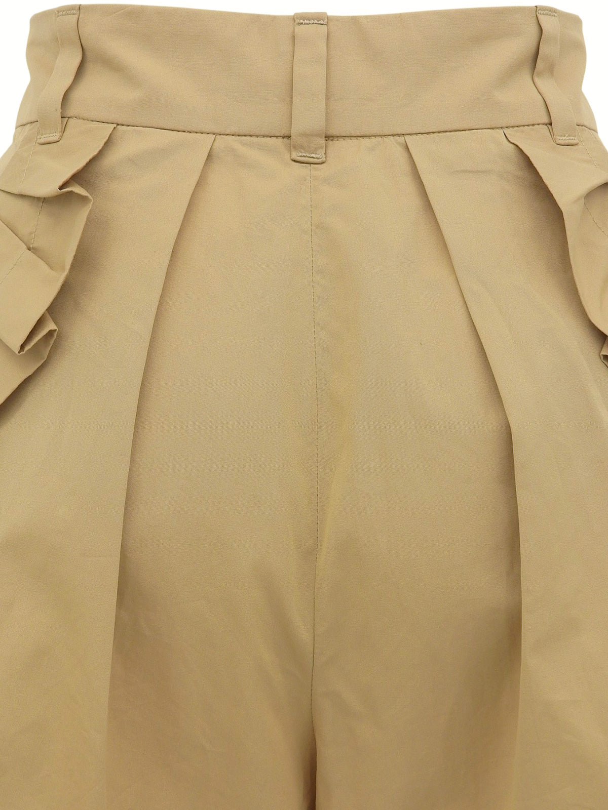 Beige Cotton Frill Shorts