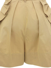 Beige Cotton Frill Shorts