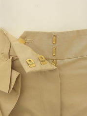 Beige Cotton Frill Shorts