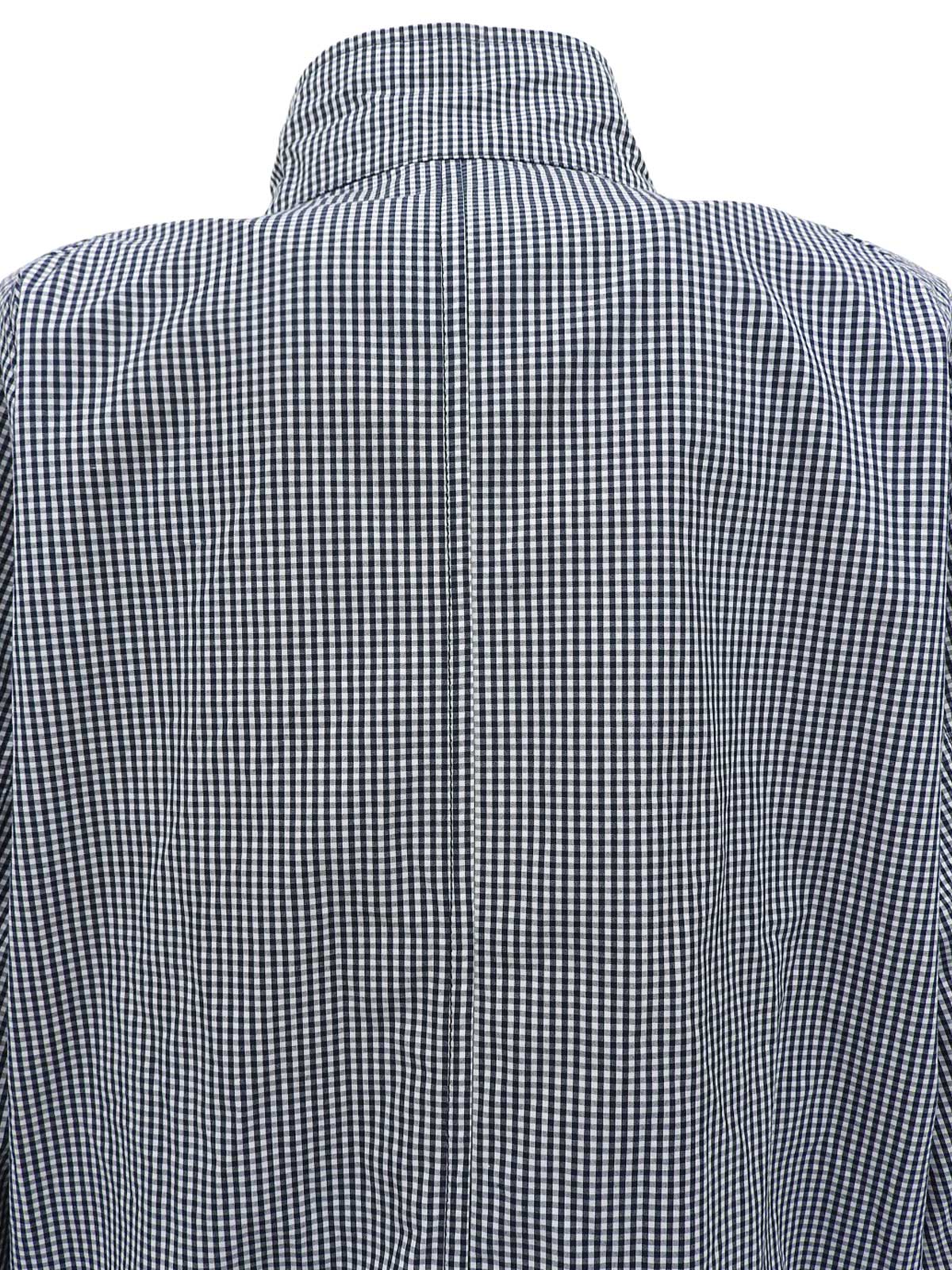 Navy Cotton Gingham Check Blouson