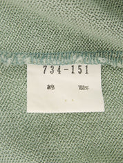 Cotton logo patch knit vest, mint green