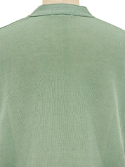 Cotton logo patch knit vest, mint green