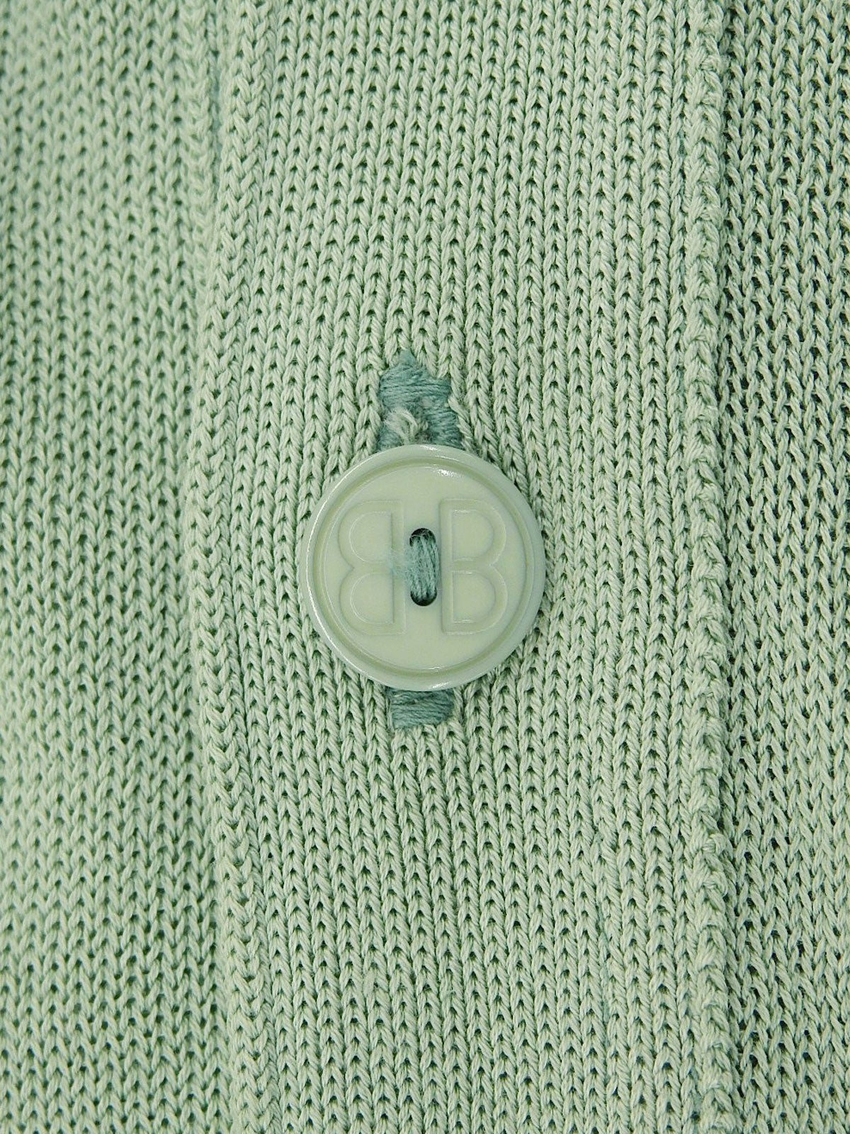 Cotton logo patch knit vest, mint green