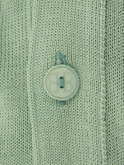 Cotton logo patch knit vest, mint green