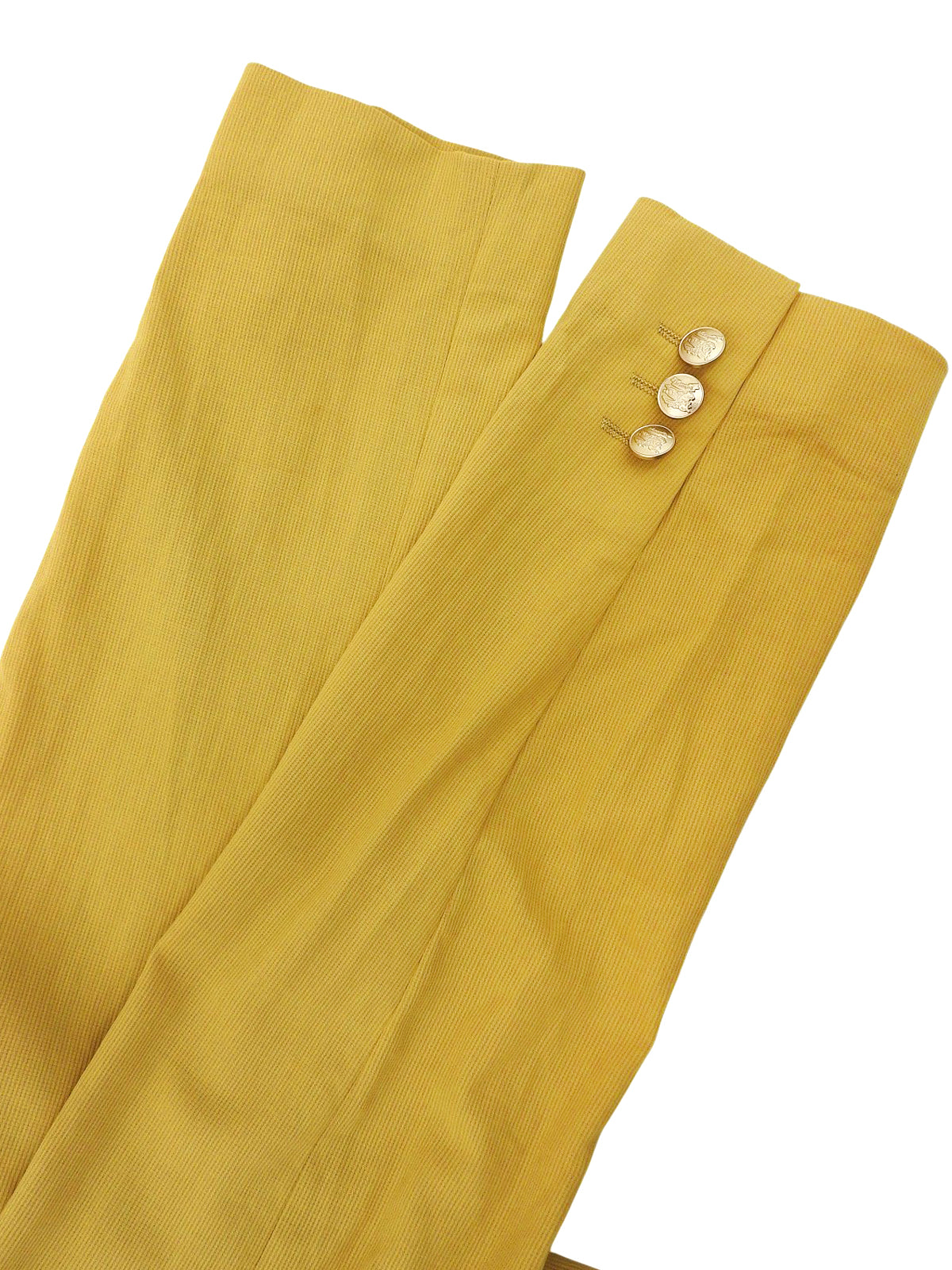Cotton logo embroidered jacket in yellow