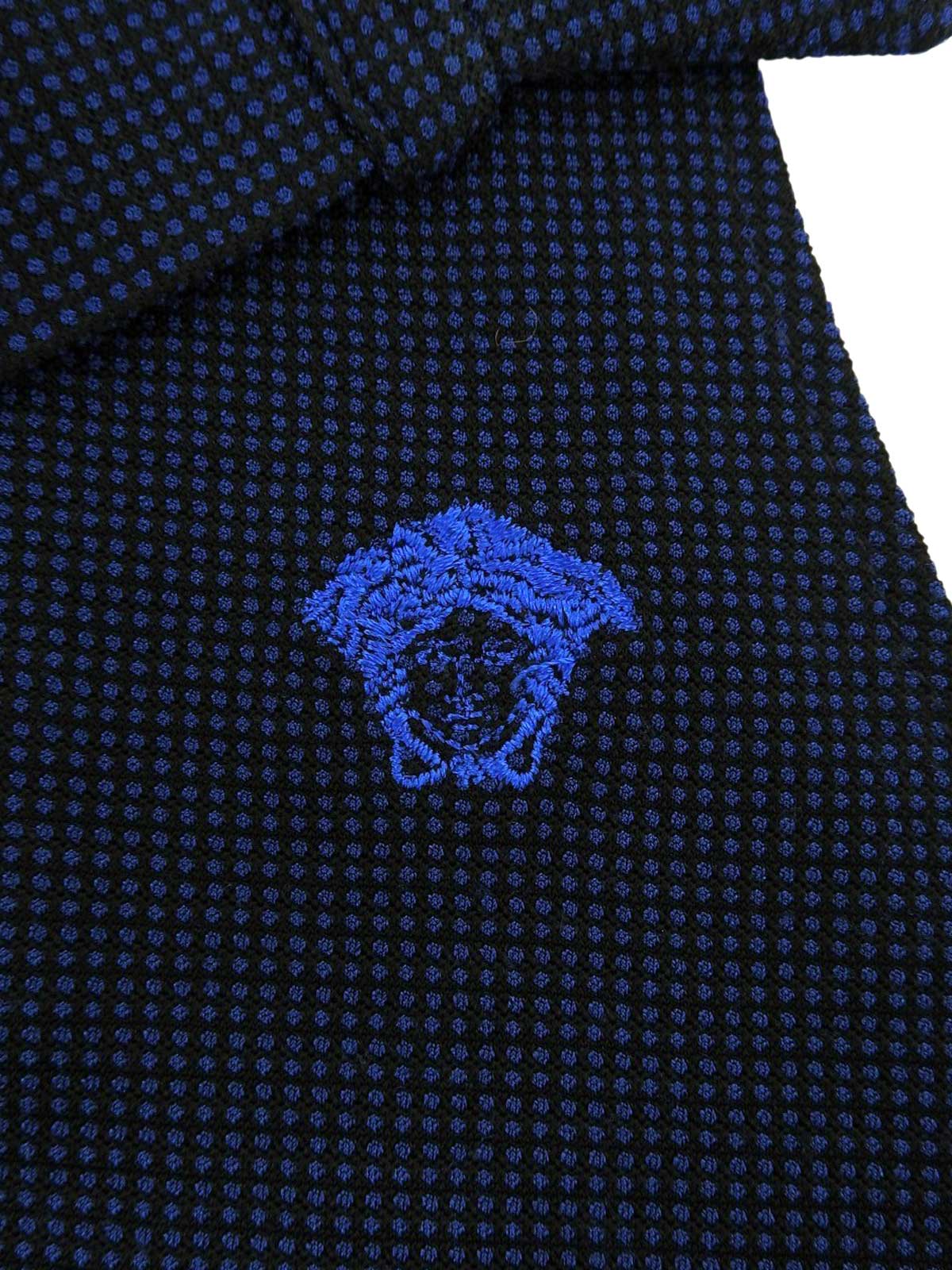 メデューサ刺繍ノースリーブトップス ネイビー