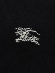 ロゴ刺繍ジップアップハーフスリーブパーカー ブラック