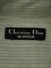 Green cotton striped long-sleeved shirt