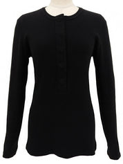 ロゴフックロングスリーブトップス ブラック