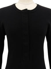 ロゴフックロングスリーブトップス ブラック