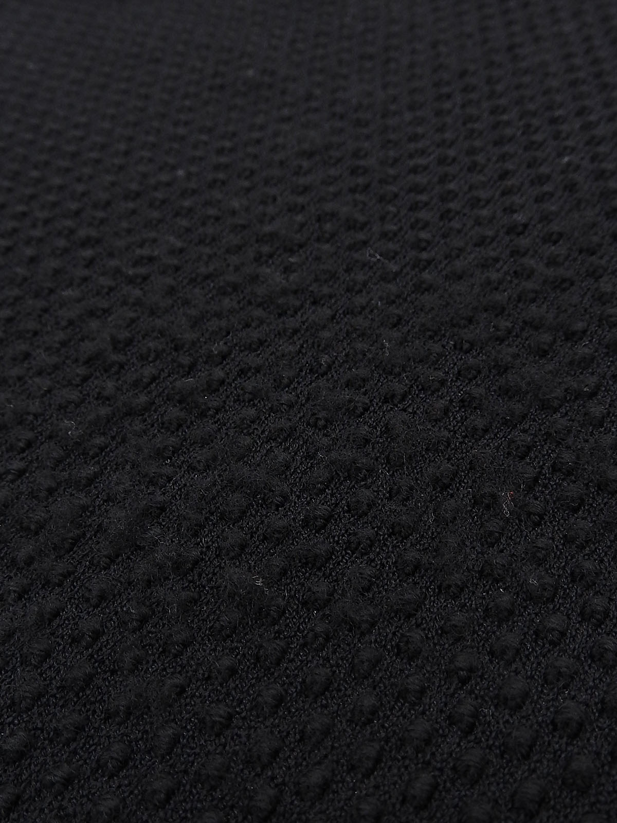 Wool Trim Design Sleeveless Top in Black