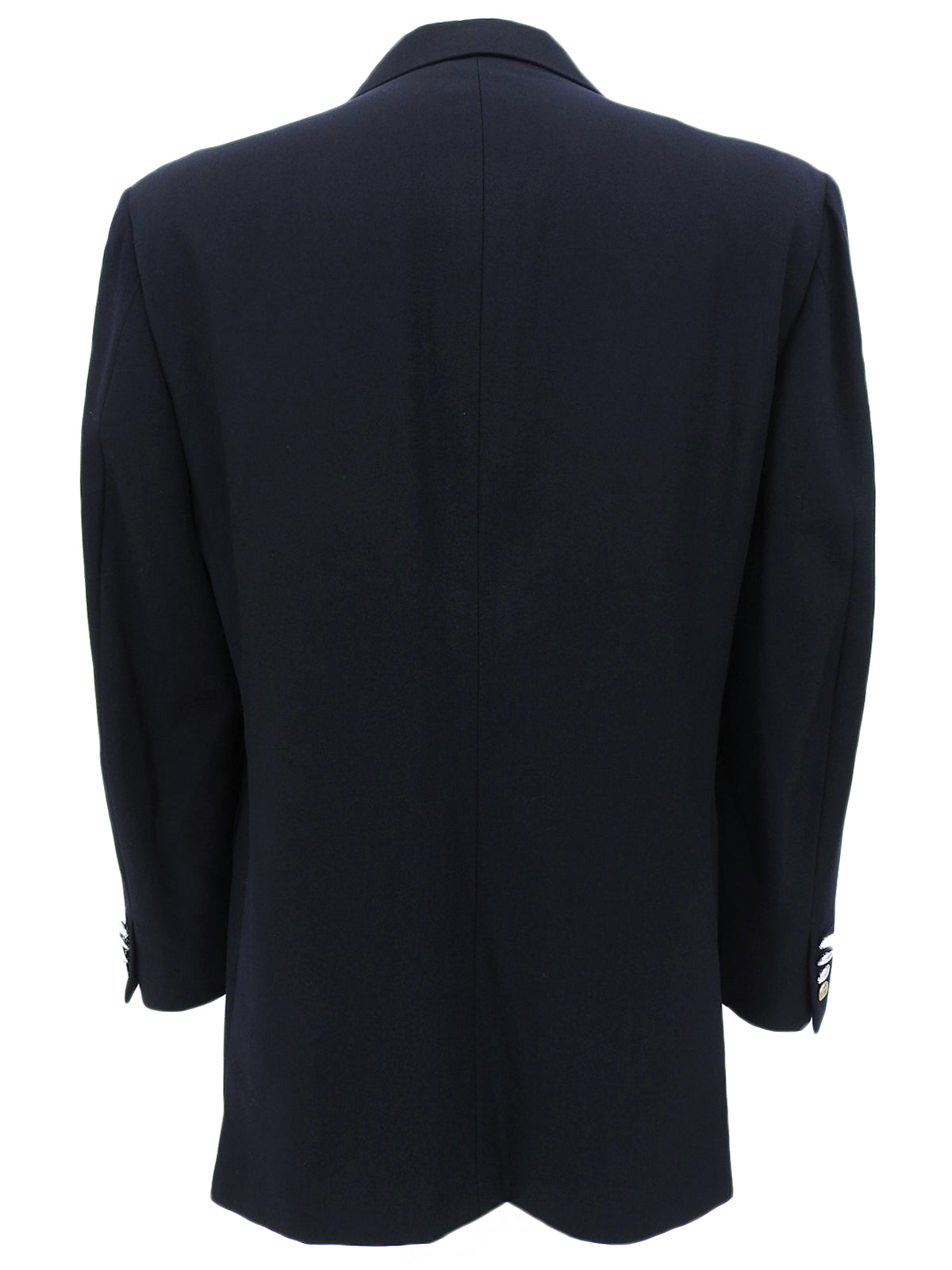 Navy wool logo button jacket