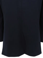 Navy wool logo button jacket