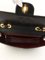 CC Turnlock Matelasse 链条单肩包(黑色)