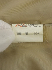 Wool Check Pattern Pleated Skirt in Beige/Multi