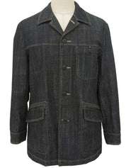 Denim logo button jacket in indigo