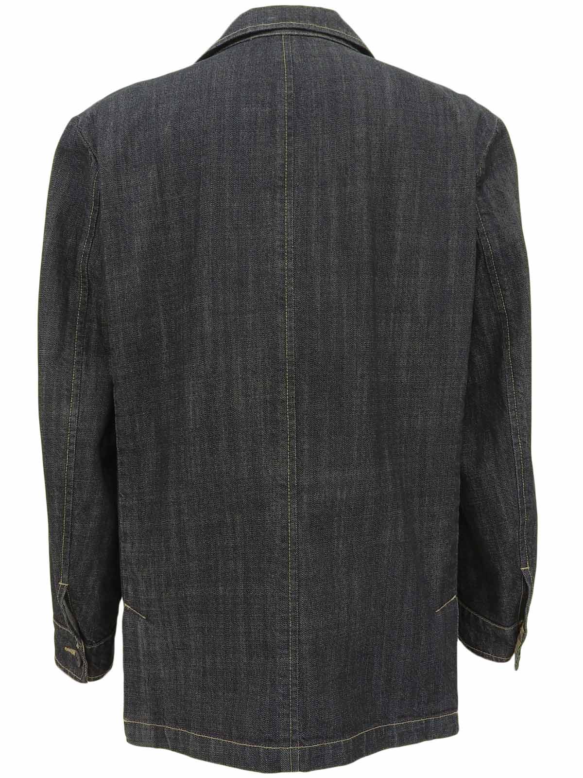 Denim logo button jacket in indigo