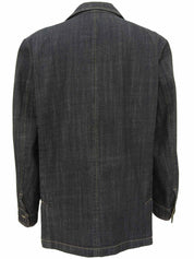 Denim logo button jacket in indigo