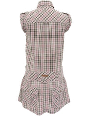 Check Pattern Sleeveless Dress in Pink