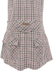 Check Pattern Sleeveless Dress in Pink