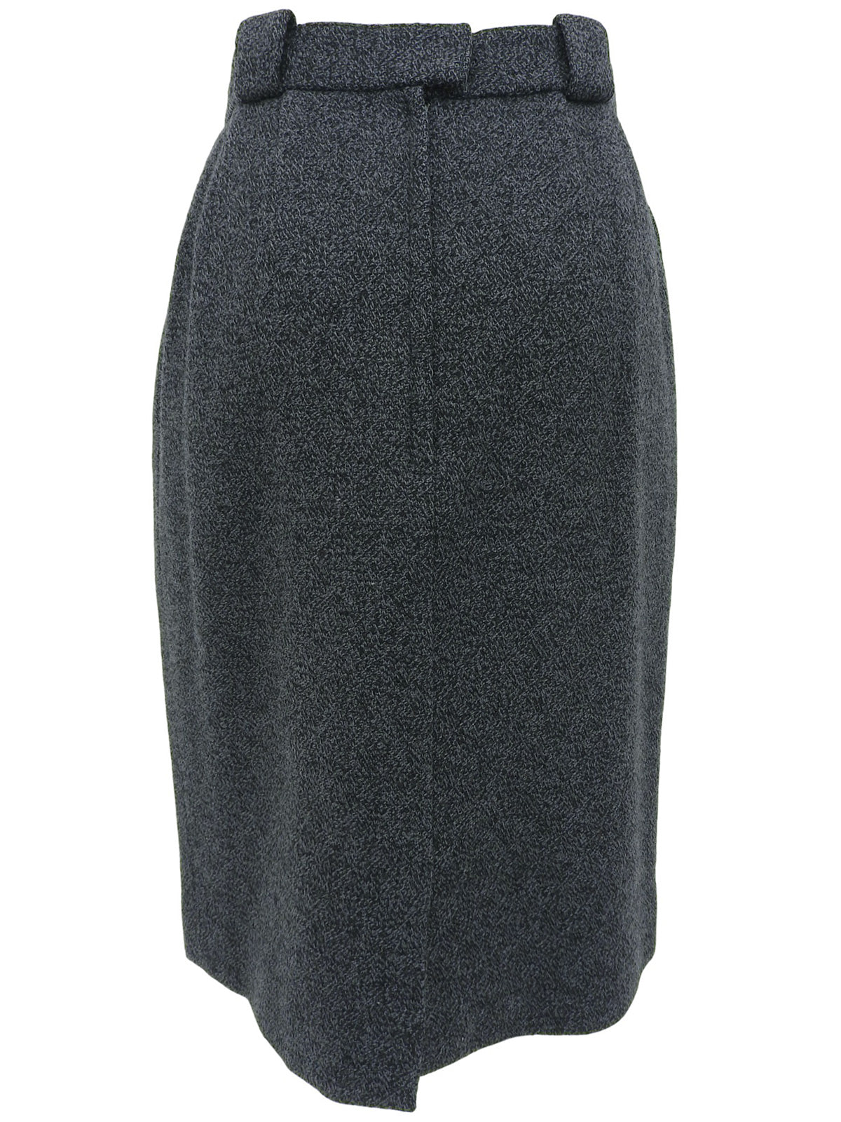 Check Pattern Collarless Set Up Gray/Navy