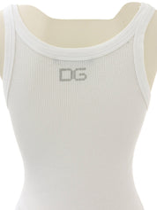 White Rhinestone Logo Top