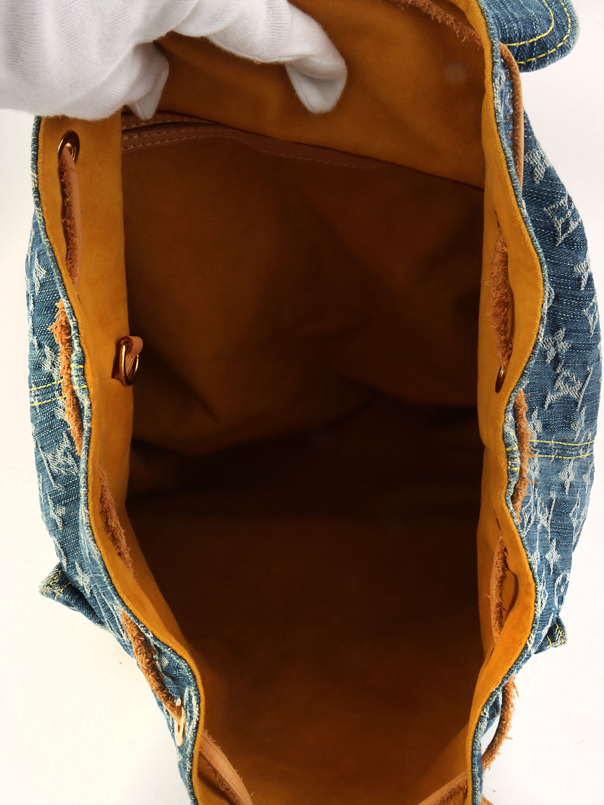 2006 Denim Monogram Sac Ado GM Blue