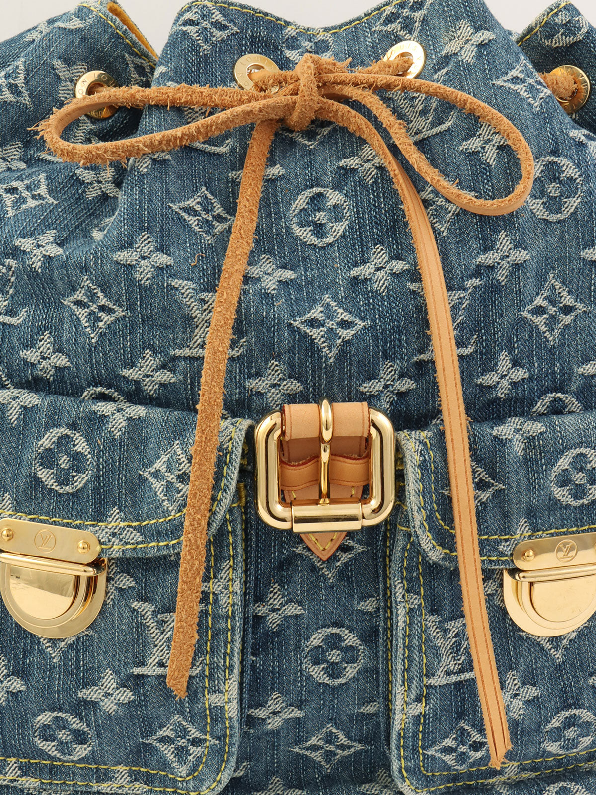 2006 Denim Monogram Sac Ado GM Blue