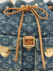 2006 Denim Monogram Sac Ado GM Blue