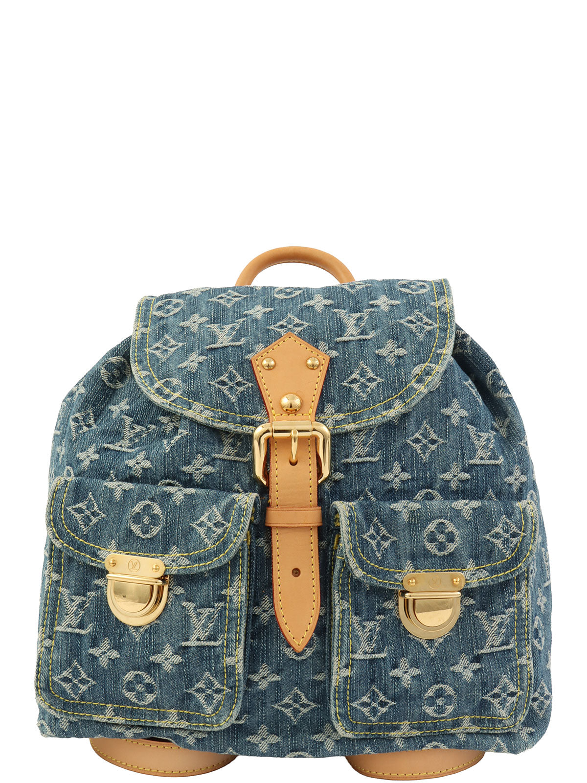2006 Denim Monogram Sac Ado GM Blue