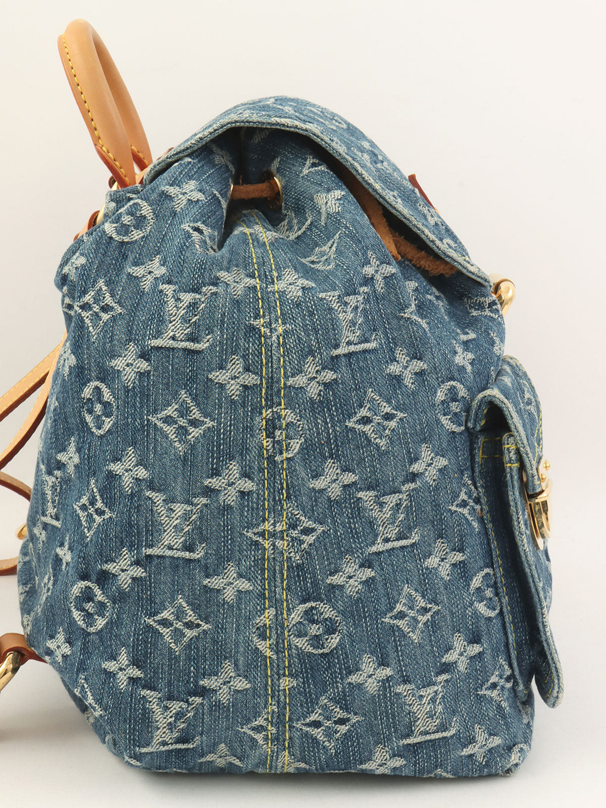 2006 Denim Monogram Sac Ado GM Blue