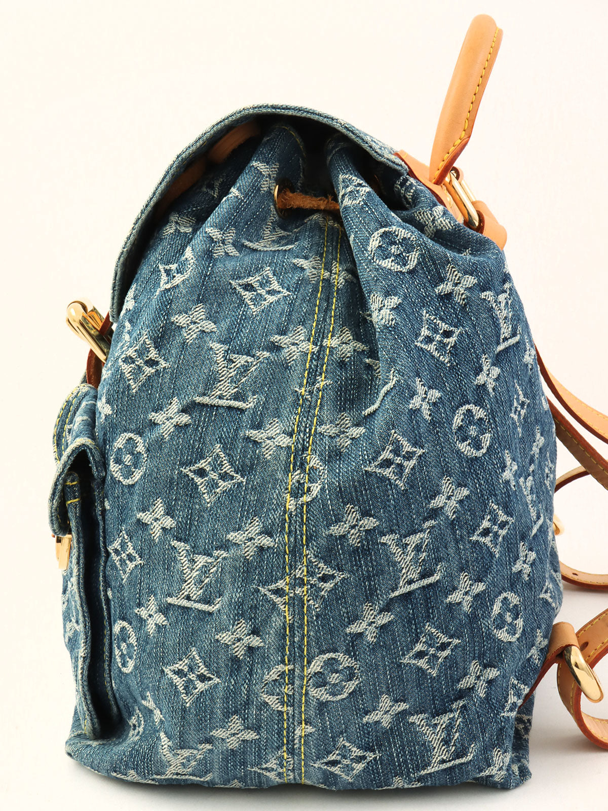 2006 Denim Monogram Sac Ado GM Blue
