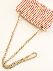 2014 Coco Sailor CC Turnlock Chain Shoulder Bag in Red/Beige