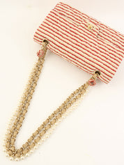 2014 Coco Sailor CC Turnlock Chain Shoulder Bag in Red/Beige