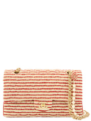 2014 Coco Sailor CC Turnlock Chain Shoulder Bag in Red/Beige