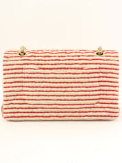 2014 Coco Sailor CC Turnlock Chain Shoulder Bag in Red/Beige