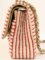 2014 Coco Sailor CC Turnlock Chain Shoulder Bag in Red/Beige
