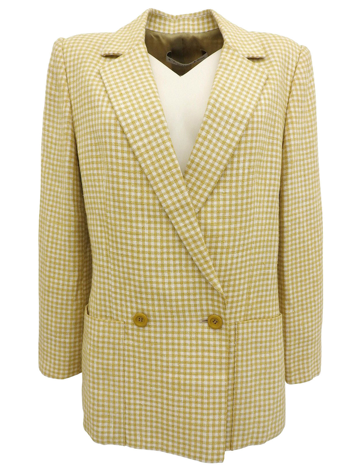 Vintage Miss Dior チェック柄 ダブルブレストジャケット ウール Vintage Miss Dior チェック柄 ダブルブレストジャケット ウール DIOR