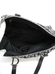 トロッターパターンロゴプレートショルダーバッグ ブラック