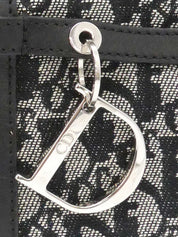 トロッターパターンロゴプレートショルダーバッグ ブラック