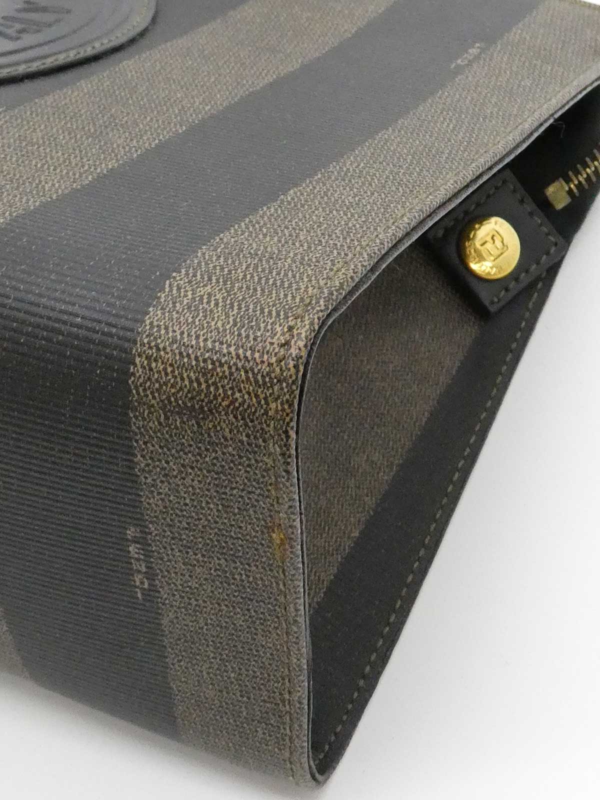 Pecan Pattern Logo Embossed 2-Way Handbag Brown/Black