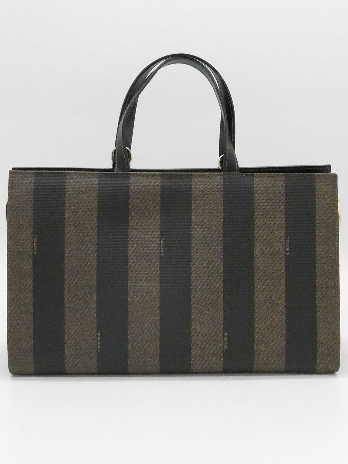 Pecan Pattern Logo Embossed 2-Way Handbag Brown/Black