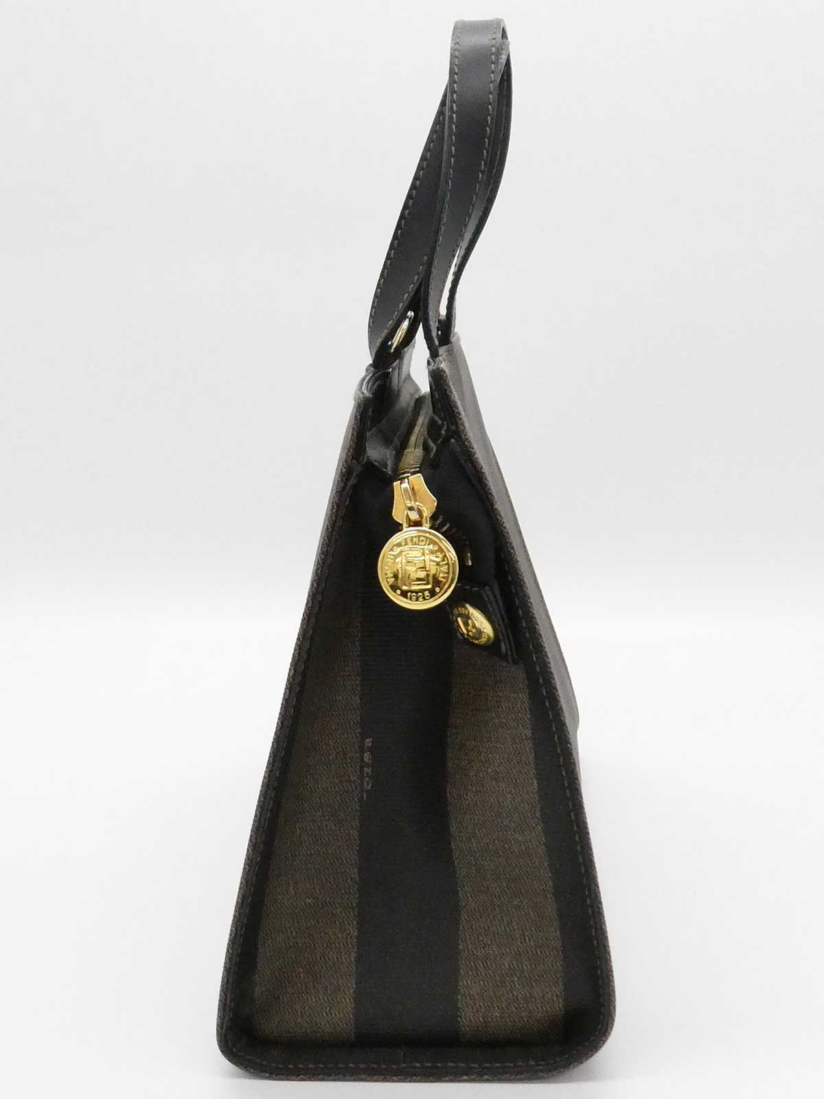 Pecan Pattern Logo Embossed 2-Way Handbag Brown/Black