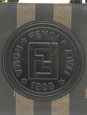 Pecan Pattern Logo Embossed 2-Way Handbag Brown/Black