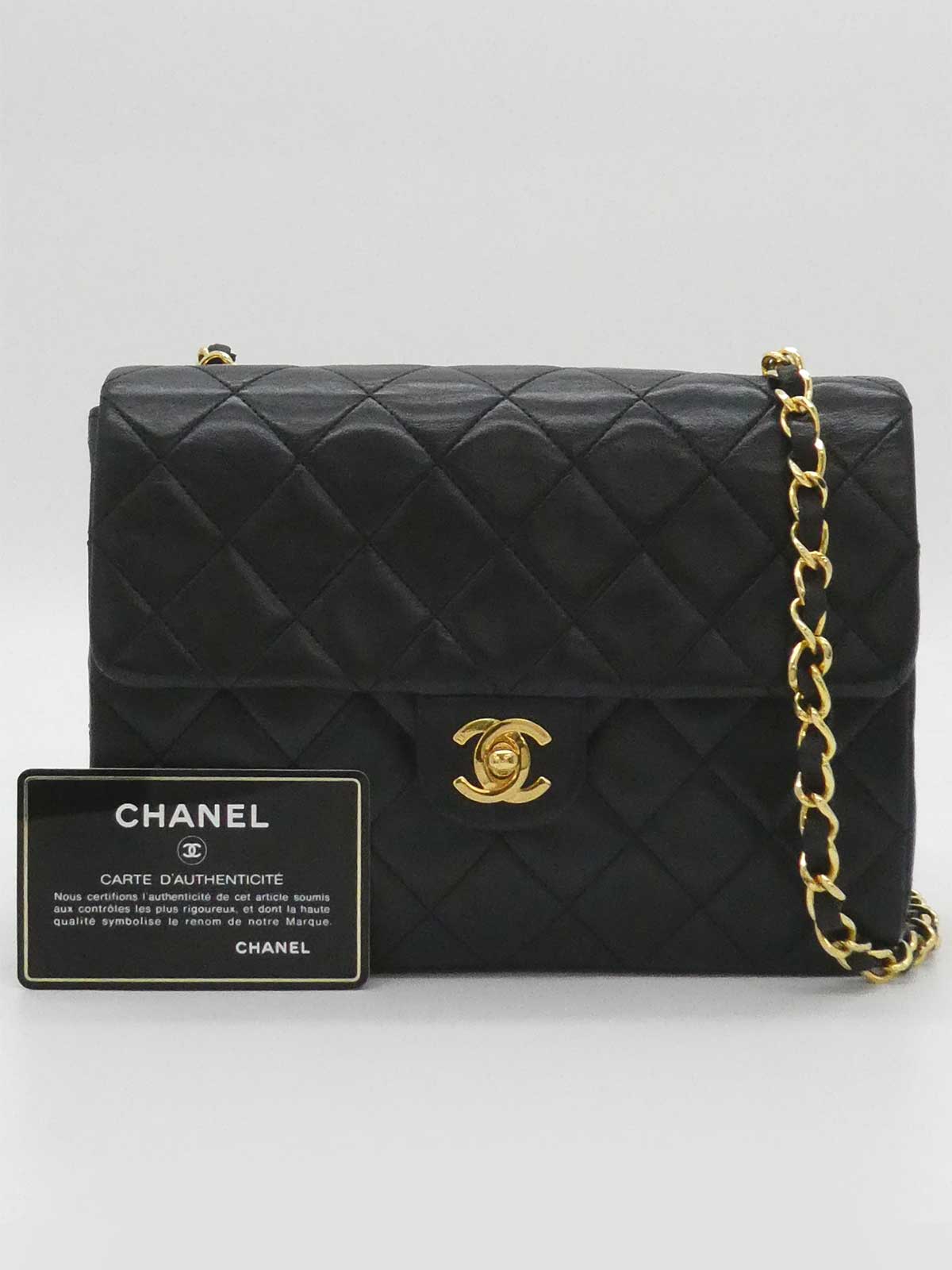 1990年頃製 クラシックフラップチェーンバッグミニ ブラック