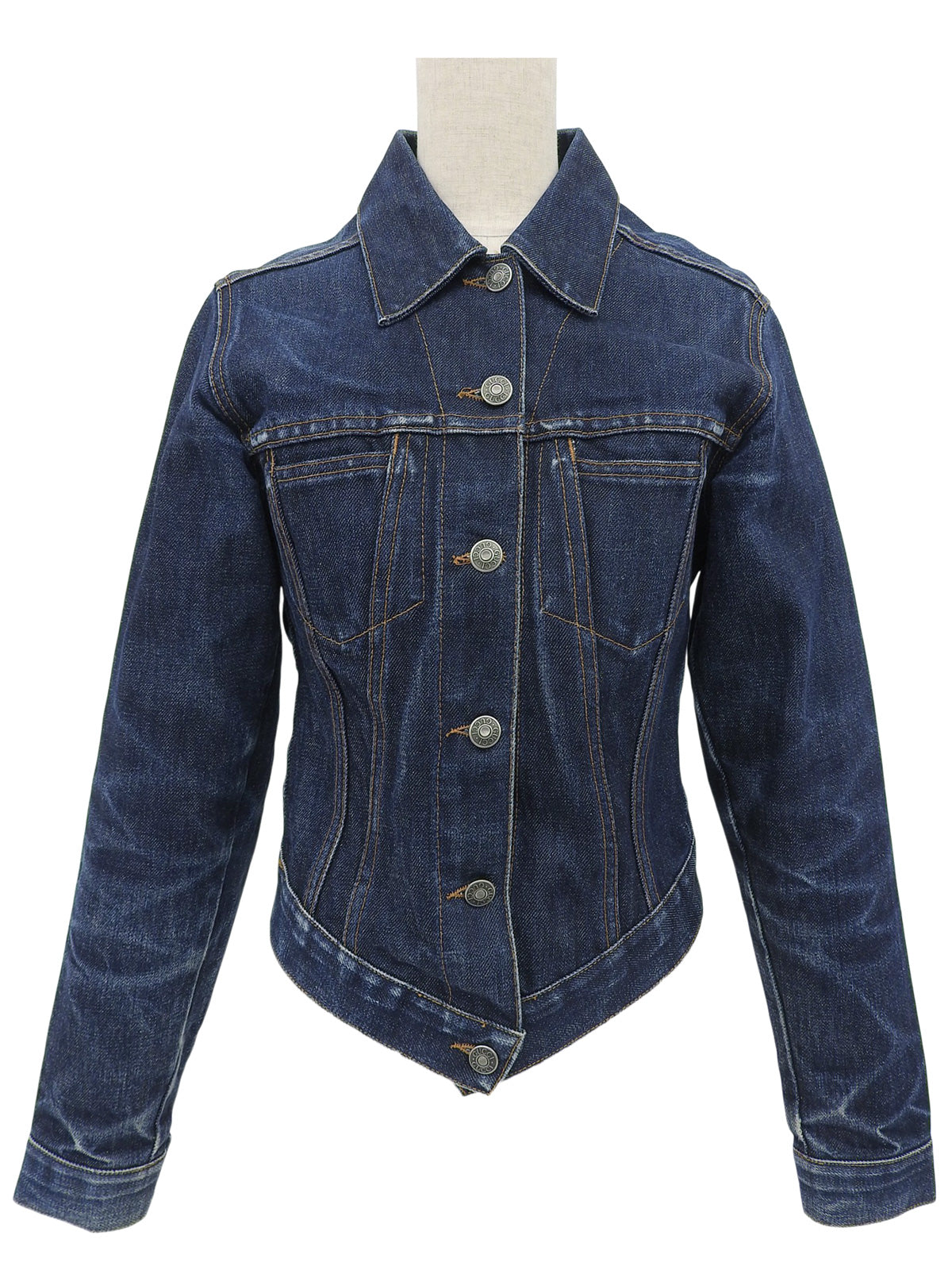 デニムロゴボタンジャケット インディゴ| VINTAGE QOO TOKYO
