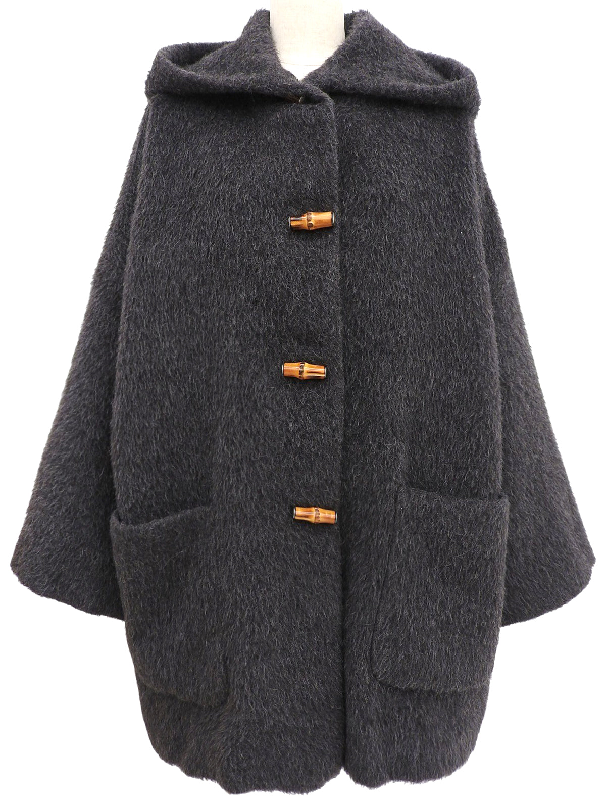 バンブーボタンダッフルコート チャコールグレー| VINTAGE QOO TOKYO